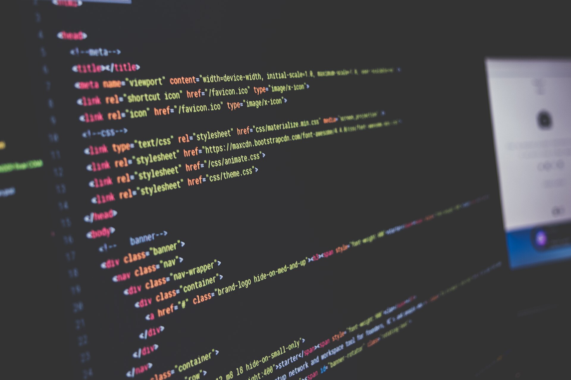 Code on a developer's screen