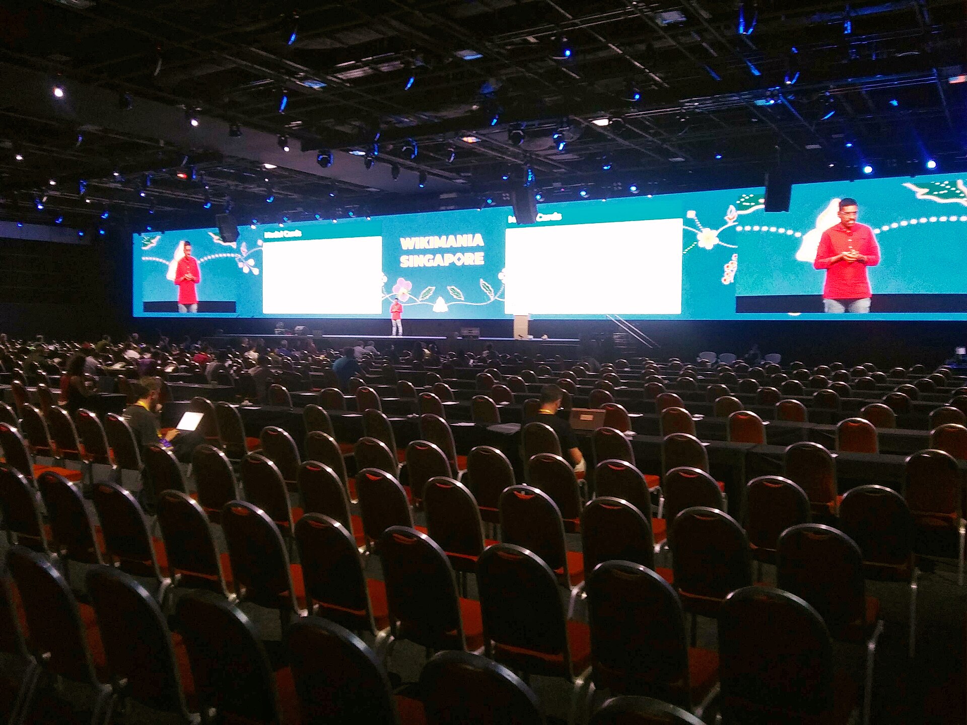 Empty auditorium seats after a conference session