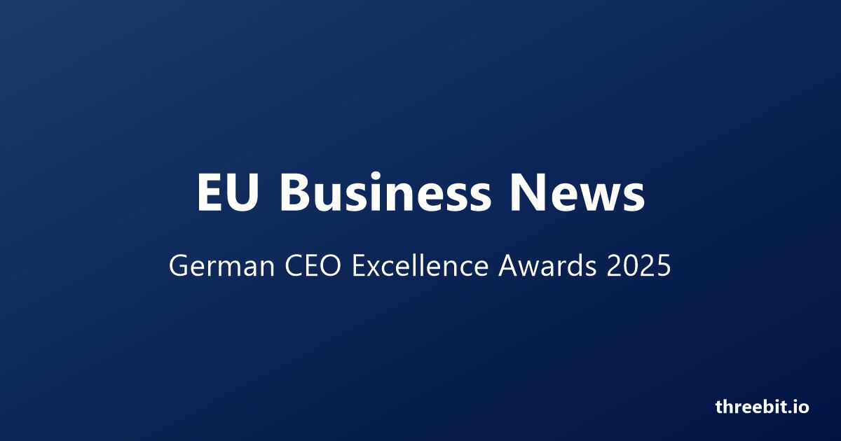 EU Business News names Thimo Buchheister a German CEO Excellence Awards 2025 winner