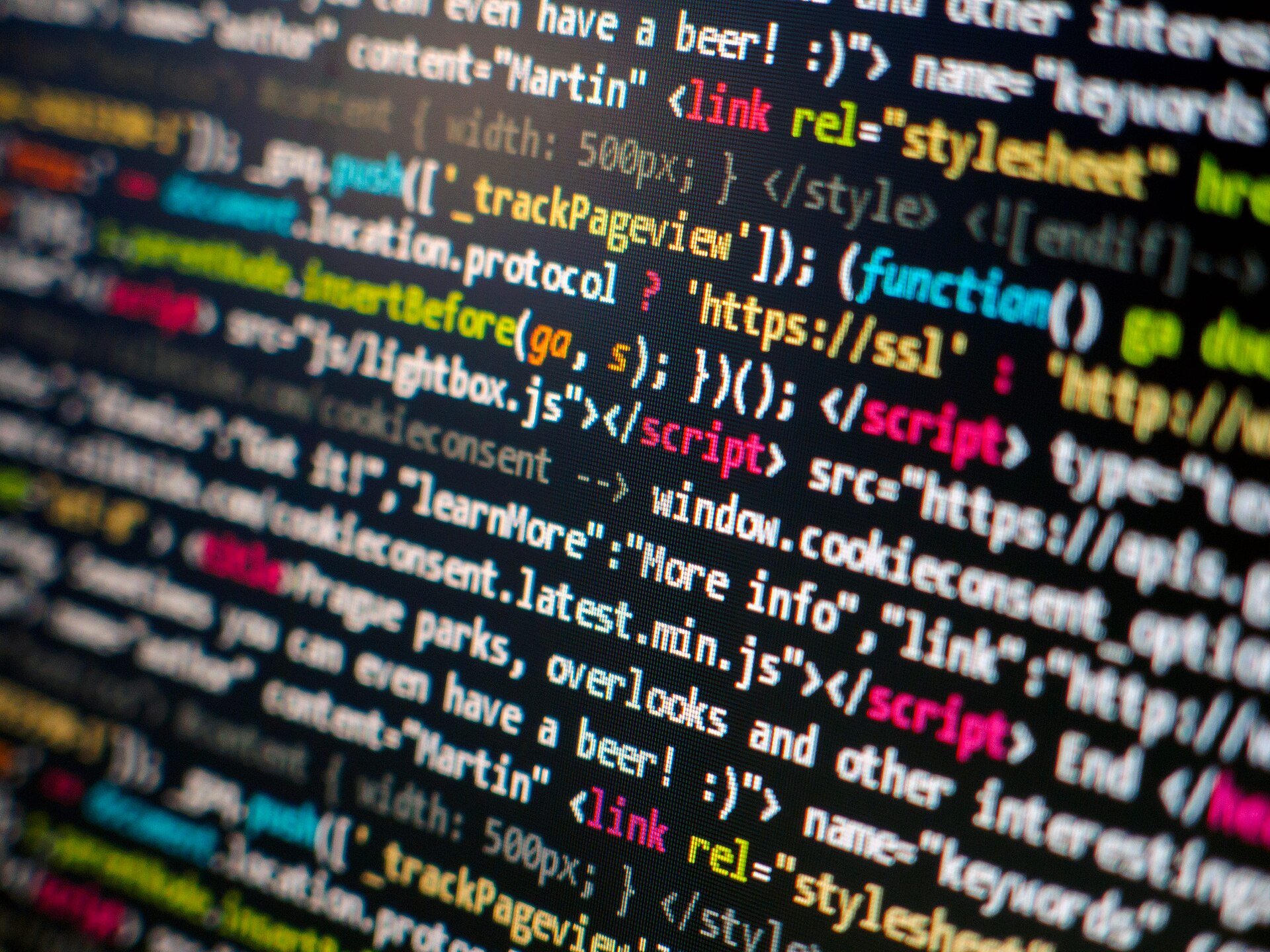 A laptop terminal window with a code editor — the everyday developer workspace