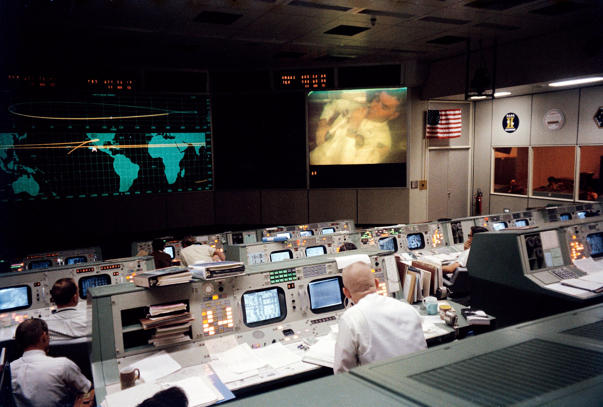 A mission-control room lined with screens — a fitting metaphor for an agent control plane